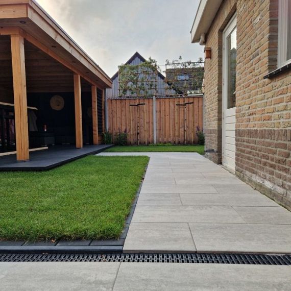 Patio terrastegel 40x80x5 cm Light Grey ( verpakt op ww pallet)