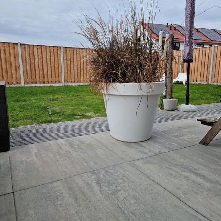 Patio terrastegel 90x90x6 cm Light Grey  ( verpakt op ww pallet)