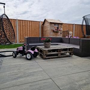 Patio terrastegel 90x90x6 cm Light Grey  ( verpakt op ww pallet)