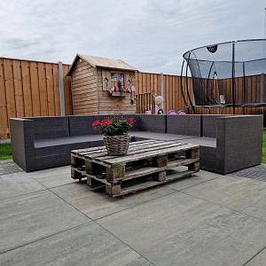 Patio terrastegel 90x90x6 cm Light Grey  ( verpakt op ww pallet)