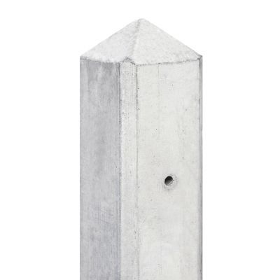 TC Betonpaal glad mdk 10 x 10 x 280 cm, GRIJS met kabeldoorvoer 