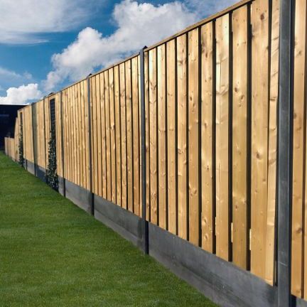 # TC Betonpaal glad mdk 10 x 10 x 310 cm, ANTRACIET, TUSSENPAAL  t.b.v. 2 betonplate