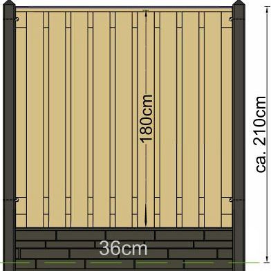 TC Betonpaal glad mdk 10 x 10 x 310 cm, ANTRACIET gecoat EINDPAAL t.b.v. 2 betonplaten