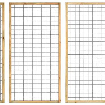Eco gaastrellis, 60 x 180 cm, met maas 7,5 x 7,5 cm, in raamwerk 4,5 x 4,5 cm, groen geimp
