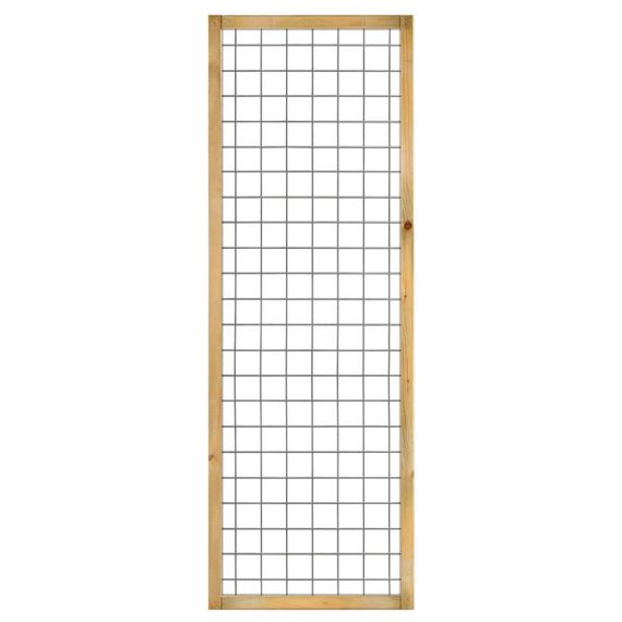 Eco gaastrellis, 60 x 180 cm, met maas 7,5 x 7,5 cm, in raamwerk 4,5 x 4,5 cm, groen geimp