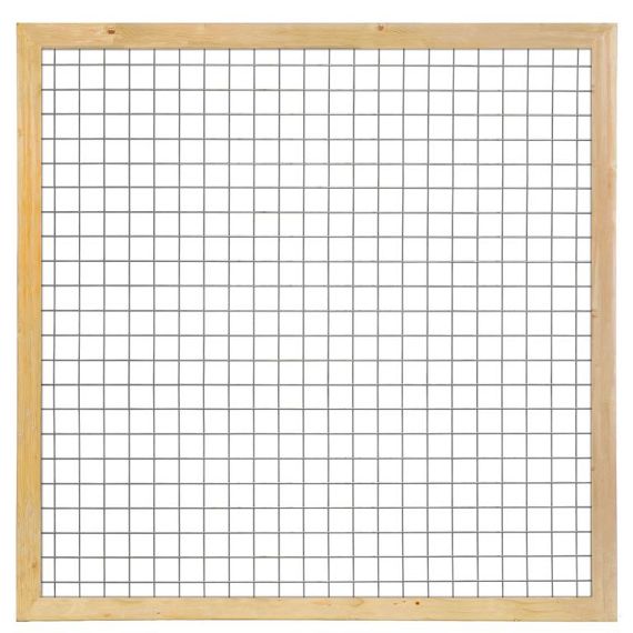# TC Grenen betonijzertrellis, 180 x 180 cm, met maas 7,5 x 7,5 cm, in raamwerk 4,4 x 6,8 cm, groen 