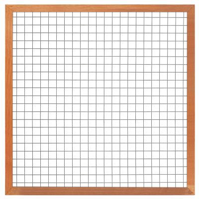Hardhout betonijzertrellis 180 x 180 cm, met maas 7,5 x 7,5 cm, in raamwerk 4,4 x 6,8 cm