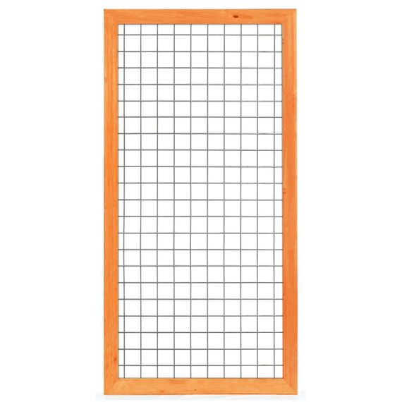 Red Wood betonijzertrellis, 90 x 180 cm, met maas 7,5 x 7,5 cm, in raamwerk 4,5 x 7 cm,