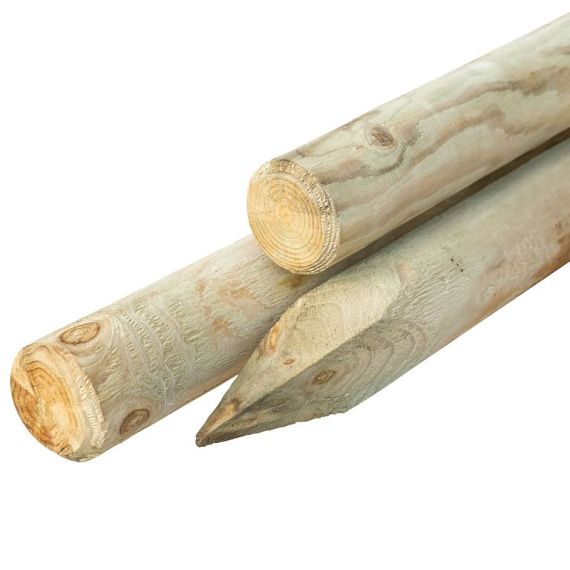 # TC Ronde paal, Ø8 x 250 cm, gepunt