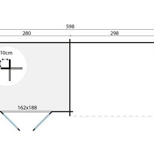 Blokhut - Tuinhuis Freddy | 28 mm | vuren groen geïmpregneerd