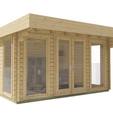 Blokhut - Tuinhuis Lory | 44 mm | vuren groen geïmpregneerd