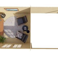Blokhut - Tuinhuis Chappo | 28 mm | vuren grijs geïmpregneerd