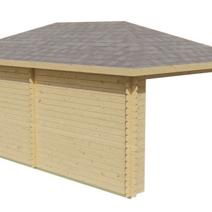 Blokhut - Tuinhuis Christoffer | 28 mm | vuren grijs geïmpregneerd
