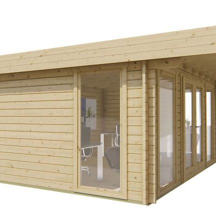 Blokhut - Tuinhuis Yorick | 44 mm | vuren Red Class Wood geïmpregneerd