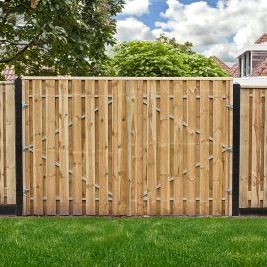 Verstelbaar stalen poortframe 200x155cm - bxh  - verzinkt | Incl. plaatduimen en ophangogen.