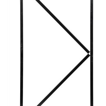 Verstelbaar stalen poortframe 100x155cm - bxh - verzinkt en zwart gespoten | Incl. plaatduimen en op