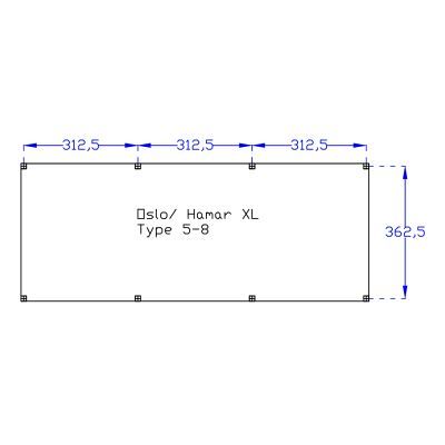 Hamar XL Type 5 Douglas Gedroogd Potdekselplank blank