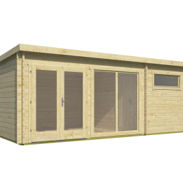 Blokhut - Tuinhuis Flow 2.0 | 40 mm | vuren Red Class Wood geïmpregneerd