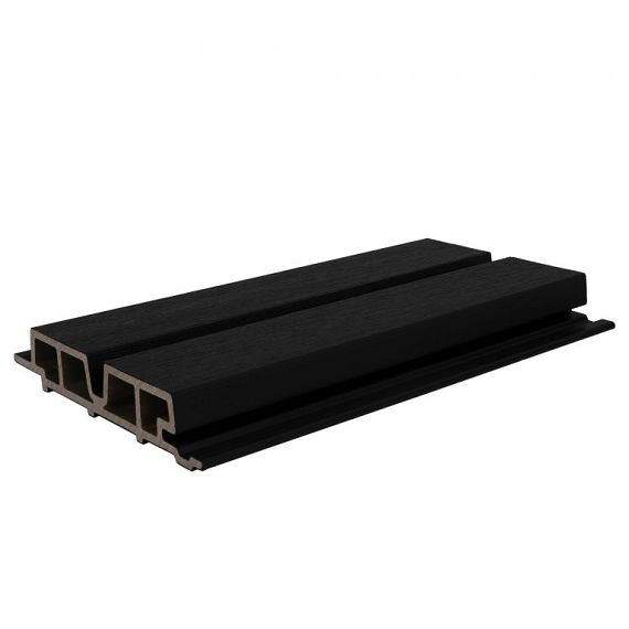 NTW HKC co-extrusie Castellation PRO65 gevelbekleding, 3,3 x 18 x 390 cm, Ebony zwart.