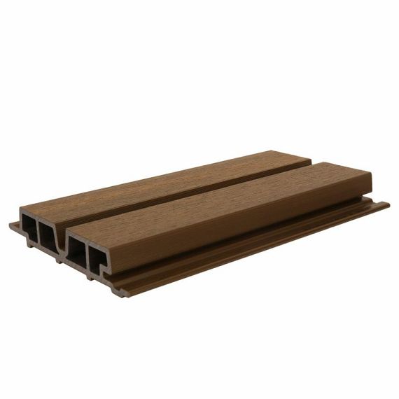 NTW HKC co-extrusie Castellation PRO65 gevelbekleding, 3,3 x 18 x 390 cm, Ebony zwart.