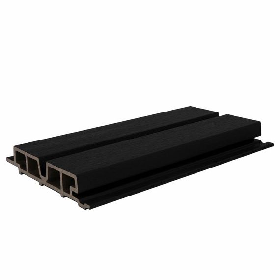 NTW HKC co-extrusie Castellation PRO65 gevelbekleding, 3,3 x 18 x 290 cm, Ebony zwart.