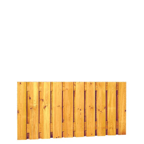 Grenen gesch plankenscherm 21-planks 15 mm, 180 x 89 cm, verticaal recht, groen geïmpregneerd.