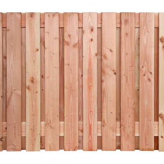 Douglas gesch plankenscherm 21-pl | 1,6x14 cm, 180 x 130 cm t.b.v. betonsysteem, onbehandeld.