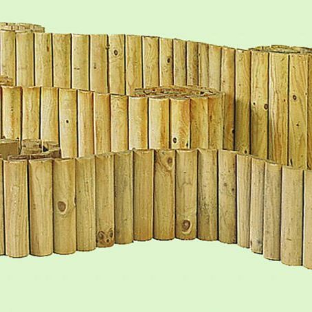 Rolborder Ø 5 x 30 x 250 cm, groen geïmpregneerd.