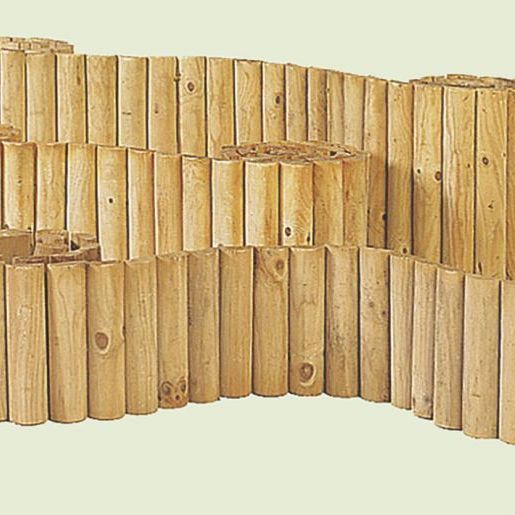 Rolborder Ø 5 x 30 x 250 cm, groen geïmpregneerd.