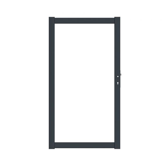 Boston aluminium opvulbaar poortframe 98x183cm RAL9005 incl. geïntegreerd slot