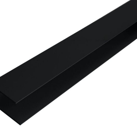 WEO35-60 Alu F-profiel Ebony Black L-300cm 65x80mm  - RAL9005