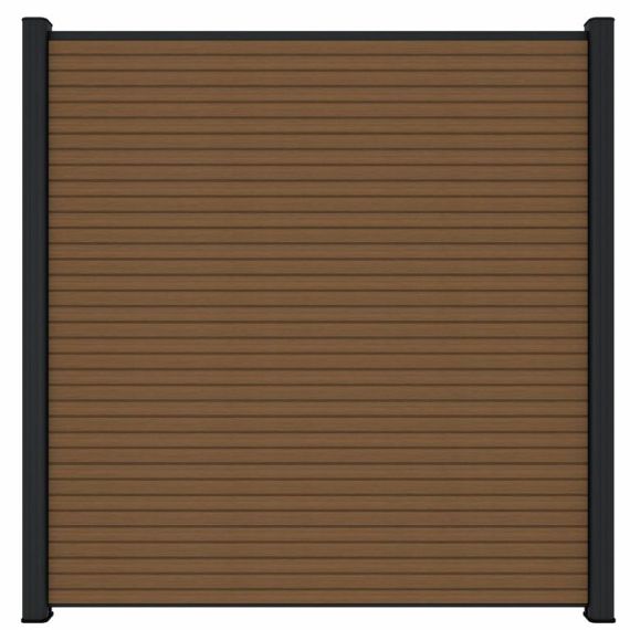 NTW Co-extrusie composiet scherm Triple, 180 x 180 cm, Teak.
