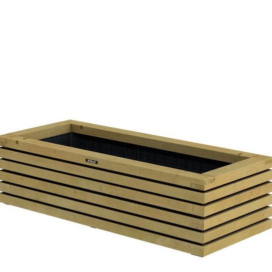 Bloembak Elan 120 Excellent, 120 x 50 x 30 cm, groen geïmpregneerd.