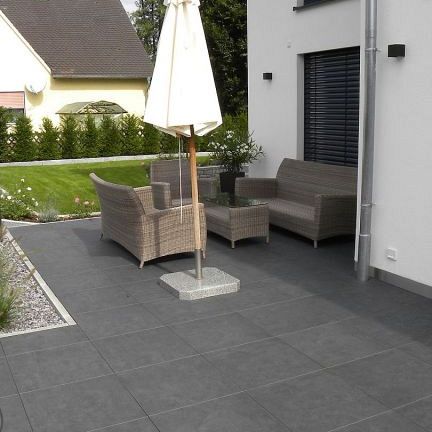 SolidSquare 60x60x3 cm puzzolato nero