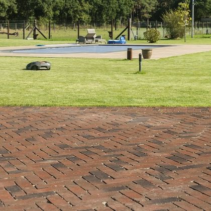 DF60 Vulcano getrommeld Rood-Bruin-Zwart