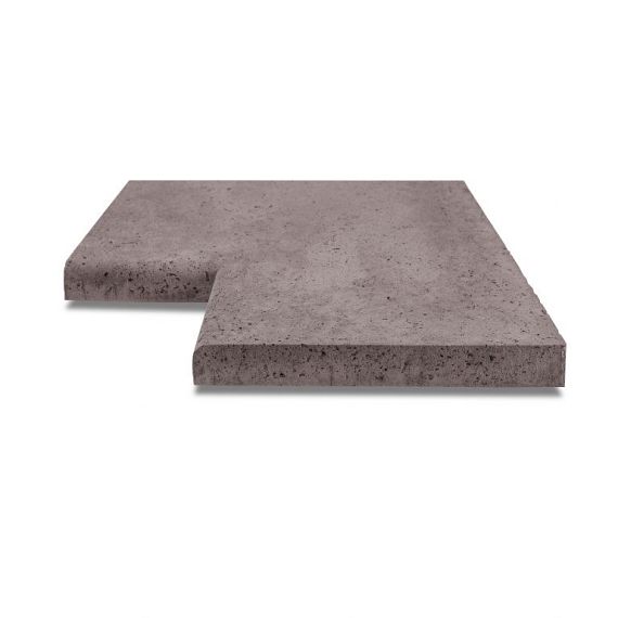 Oud hollandse zwembadrand hoekstuk 90gr, 40x5 cm, taupe