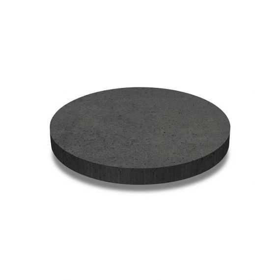 Oud hollands ronde tegel diameter 100 x 7 cm, carbon