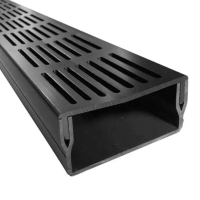 U-Drain goot 5hg x 10hg | 200 cm zwart