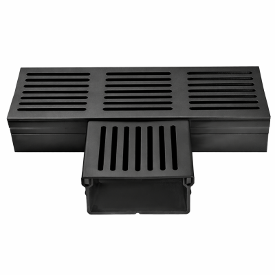 U-Drain goot 5hg x 10br | T-Stuk/koppelstuk zwart