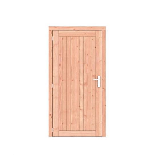 Douglas dichte enkele deur Prestige 108x209 cm, linksdraaiend, scharnieren, RVS beslag, onbehandeld.