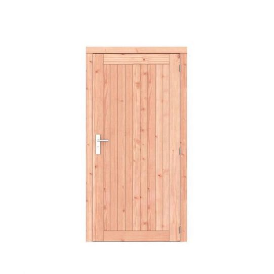 Douglas dichte enkele deur Prestige 108x209 cm, rechtsdraaiend, scharnieren, RVS beslag, onbehandeld