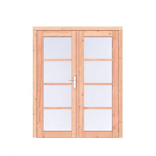 Douglas Volglas dubbele deur Prestige 168x209 cm, scharnieren, RVS beslag, onbehandeld.