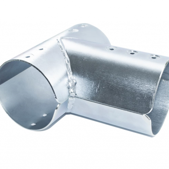 CON-01 | * Verbindingsset - 3-weg / T-Stuk - tbv palissade diam. 10cm gegalvaniseerd