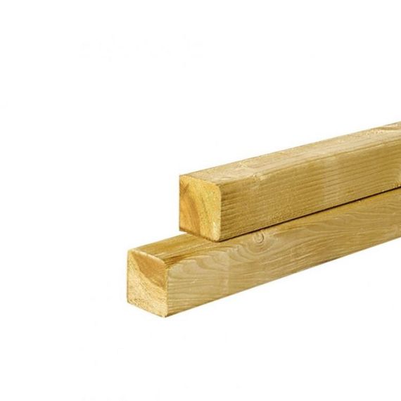 # ME vuren gesch paal 6,7 x 6,7 x 300 cm, groen geimpr