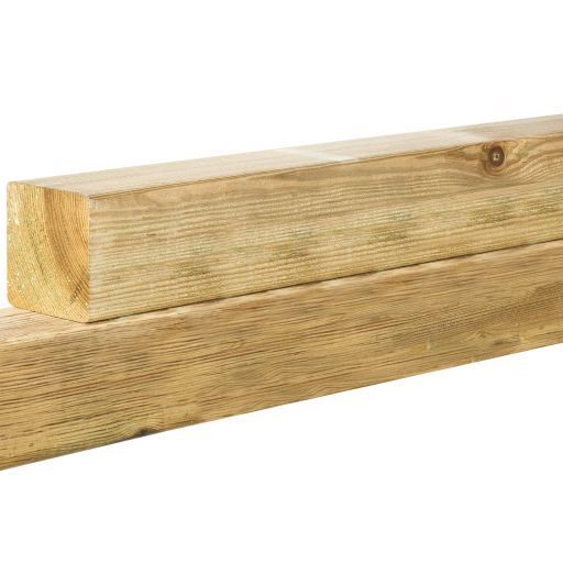 ME vuren gesch paal 8,7 x 8,7 x 300 cm, groen geimpr