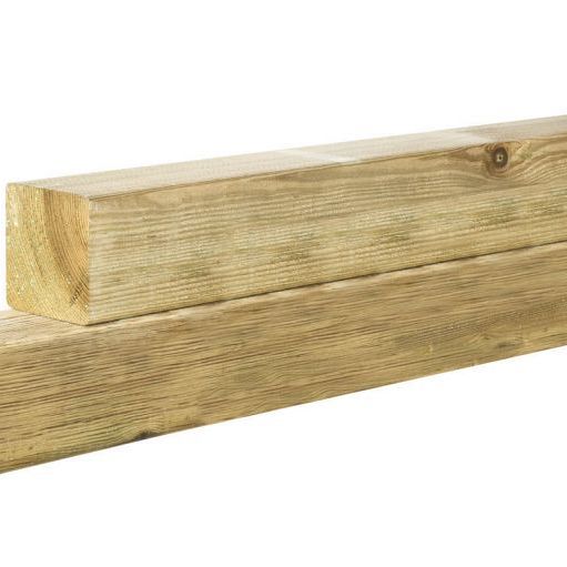 # Grenen gesch paal 8,8 x 8,8 x 270 cm, groen geïmpregneerd.