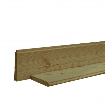 Douglas geschaafd blokhutprofiel 2,8 x 19,5 x 500 cm, groen ge#mpregneerd.