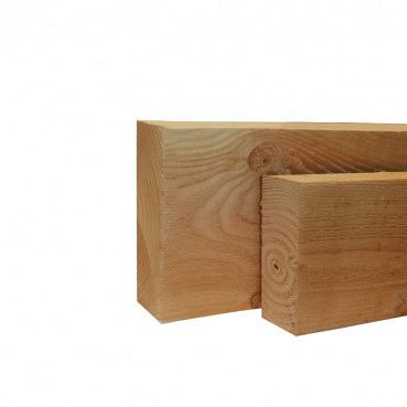 Douglas gesch gording 4,5 x 12 x 400 cm, groen geimpregneerd.