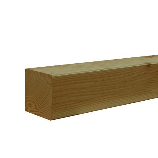 Douglas gesch paal 14 x 14 x 300 cm, groen geimpregneerd.
