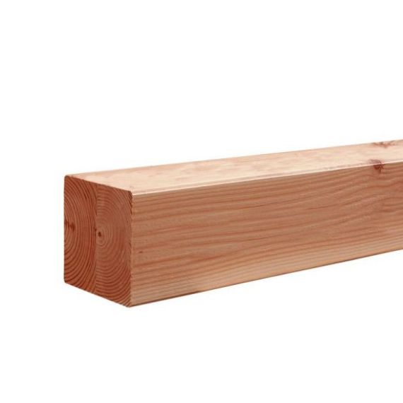 Douglas gesch paal duplo verlijmd 14 x 14 x 400 cm, onbehandeld.
